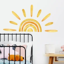 1pc Large Sun Pattern Wall Sticker For Baby Room - Multicolor - View 3
