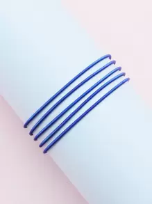 5pcs Stainless Steel Tiny Spring Bracelet Set For Fashion Women And Girls - Bracelet Set - View 8