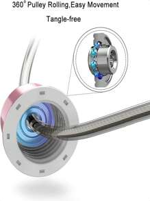 Cuerdas Para Saltar Ajustables Para Ejercicio Entrenamiento 360° Crossfit Ultra Rapida - Negro - Ver 4