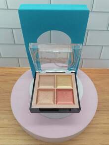 PINK KEY Paleta de maquillaje de ojos, paleta de sombras de ojos de 4 colores, bandeja de sombras de ojos con acabado semimate, desnudos ruborizados - CAJA CON 12 PIEZAS - Ver 5