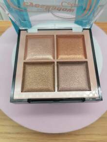 PINK KEY Paleta de maquillaje de ojos, paleta de sombras de ojos de 4 colores, bandeja de sombras de ojos con acabado semimate, desnudos ruborizados - CAJA CON 12 PIEZAS - Ver 2