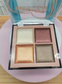 PINK KEY Paleta de maquillaje de ojos, paleta de sombras de ojos de 4 colores, bandeja de sombras de ojos con acabado semimate, desnudos ruborizados - CAJA CON 12 PIEZAS - Ver 6