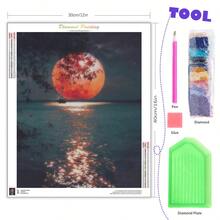 1pc Diamond Embroidery Landscape City Street Diy Rhinestone Pictures Diamond Painting Art Car Handmade Wall Decors 30x40cm/12x16inch Without Frame - Multicolor - View 2