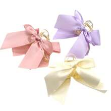 3件装新款发夹春夏时尚头饰蝴蝶结发饰大后脑勺发爪网红马尾爪夹女 - 彩色 - 查看 1