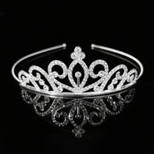 1條鑲有水晶的皇冠裝飾婚禮發箍 - 白色 - 查看 1