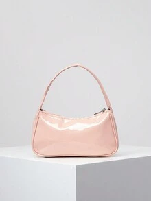 Y2k千禧熱門女孩手提包,多巴胺風格女包,可愛迷人的法棍包,女士錢包適合送給最好的朋友作禮物 - 藕粉色 - 查看 1