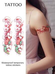 1 Piece Garland Tattoo Sticker Waterproof Lasting Lady Arm - Multicolor - View 1