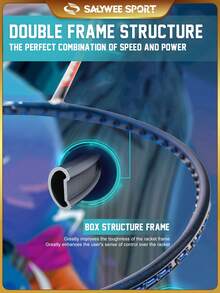 2pcs With Free Bag Carbon Fibre Badminton Racket SYLEIT 4U G5 22/26/28lbs With String Grips Perfect For Outdoor & Indoor Beginners - Multicolor - View 2