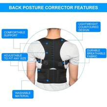 1 pieza adulto magnético terapia trasero soporte abrazadera - Albaricoque - Ver 7