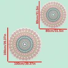 1入組仿開司米圓形地毯波西米亞風格客廳臥室地墊,優雅柔軟地毯適用於桌子、椅子、床、沙發、茶几 - 粉色 - 查看 2