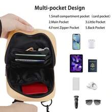 小號斜背包、小號旅行迷你吊帶胸包、可轉換多位置腰包、迷你腰包 - 黃色 - 查看 3