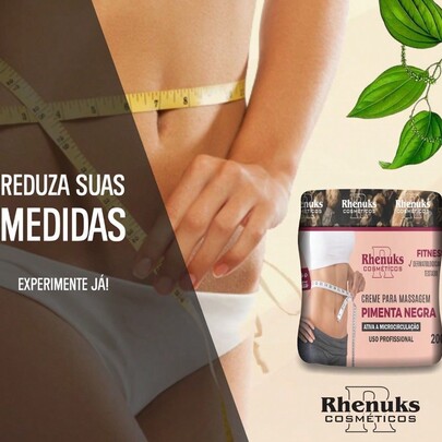 Gel Pimenta.Negra 200g - Massageador / Redutor de Medidas e Celulites