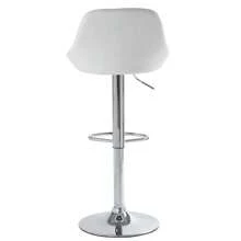 Bar Stool Set Of 2, PU Bar Chair Height Adjustable, 360° Swivel Chair, Kitchen Chair, Backrest - White - View 8