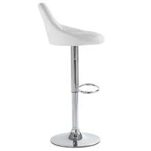 Bar Stool Set Of 2, PU Bar Chair Height Adjustable, 360° Swivel Chair, Kitchen Chair, Backrest - White - View 7