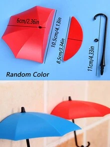 6入組/2組雨傘形狀的掛鉤,浴刷、毛巾、浴缸、頭髮配件等收納用,隨機配色,新居/節慶送給媽媽的禮物 - 彩色 - 查看 7