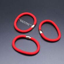 3 件装红色弹性发带，红色弹性发带，适合婚礼派对 - 紅色 - 查看 3