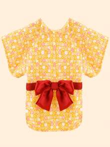 Nâng cấp Của bạn Thú cưng Phong cách : Kimono Đồ ngủ Với Thanh lịch Cung Và Thanh tú Hoa Mô hình , Thân thiện Con chó Đồ ngủ Đối với Chó nhỏ , Mèo , Và Chó con – Hoàn hảo Đối với A Sành điệu Và Thoải mái - Màu vàng - Xem 7