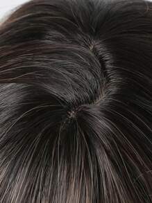 30英寸长棕色卷发假发，带刘海，耐热合成假发，适合日常佩戴、派对和角色扮演（请注意：由于拍摄时的光线和角度，实际产品颜色可能与图片略有不同。请仔细遵循假发佩戴和保养说明。）