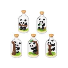 1組diy可愛動物系列積木粒子休閒組裝熊貓主題玩具禮物桌面裝飾創意玩具,適用於節日、新年、春節、返校、復活節禮物 - 彩色 - 查看 4