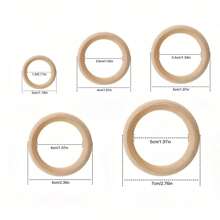 5-100入組手工藝原木環,diy手工藝品、馬卡龍、珠寶製作和家居裝飾用的手提背包扣環等 - 彩色 - 查看 2