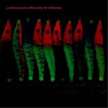 Hengjia 1入組10.7厘米/6.5克魚餌,銳利魚鉤發光木製蝦、章魚人造誘餌,帶魚刺的魚鉤,適合釣魚愛好者 - 8# - 查看 3