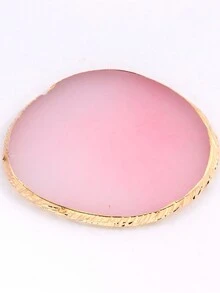 1pc Resin Oval Nail Art Palette Inlay Rhinestone, Nail Art Painting Mixed Color Palette Golden Edge Nail Gel Color Makeup Display Board For Foundation Makeup Tools Eyeshadow Nail Art Accessories Tools - Multicolor - View 5