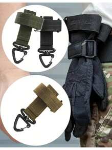 1 件多用途户外手套收纳带、手套夹绳、尼龙钥匙扣架，方便户外活动露营用品