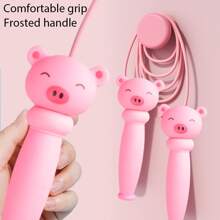 1pc Cartoon Animal Jump Rope, Anti-Slip Skidding Pattern, Outdoor Sports Toy For Jumping And Skipping - Pink - View 5
