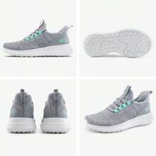 STQ Tennis Shoes Womens Slip On Walking Sneakers With Arch Support - 灰青色 - 查看 5