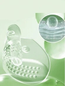 1 Pair Of Silicone Heel Patches, Anti-Friction Particles Invisible, Transparent Non-Slip, Soft, Adjustable Size - Clear - View 5