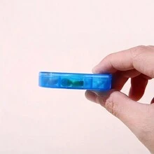 1入組迷你便攜小藥盒,三個隔層日常藥盒,適用於藥物、維生素補充劑、旅行組織器 - 白色 - 查看 3