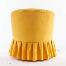 Practical Linen Barrel Chair With Metal Frame And Swivel Base For Living Room And Bedroom - 黃色 - 查看 9