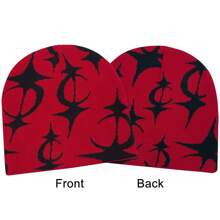 1件男女適用多色星紋針織提花帽,配有毛球,保暖冬季針織帽,適用於日常、萬聖節和聖誕節、嘻哈街舞、戶外運動 - 咖啡 - 查看 8