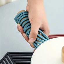 桌墊,六角形鏤空矽膠材質,北歐風格隔熱墊,碗杯墊,家用廚房杯墊 - 紅色菱形 - 查看 8