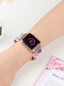 1入組女性多彩寶石和鑽石裝飾掛飾帶，適用於Apple Watch 38/40/41/42/44/45/49毫米，適用於Ultra/Se/S9/8/7/6/5/4/3/2/1系列，適用於所有季節 - 彩色 - 查看 6