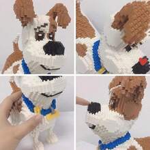 Juego de construcción Figura De Perro para adultos, bloques de construcción - Gris - Ver 2