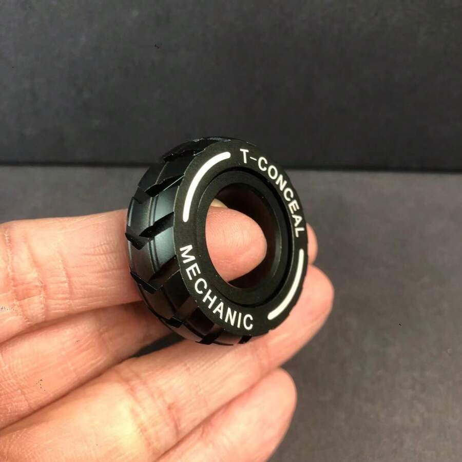 Edc珍藏版輪胎紋理戒指,壓力緩解玩具和有吸引力的收藏品