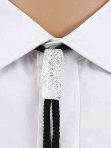 LikeWindy 1個男士復古撞色馬術領結西部牛仔領帶,街頭時尚項鍊,男女復古領結 - 綠色 - 查看 11