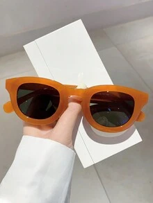 1pc Women's Simple Fashion Glasses, Retro Frame Shades, Multi-Functional Decoration Glasses - Multicolor - View 4