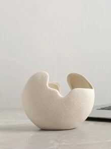 1 件水培陶瓷花盆，创意个性化浇水植物花瓶容器，室内插花家居装饰，办公桌装饰品，室内植物容器 - 白色 - 查看 4