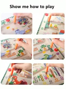 Baby Magnetic Digital Mechanism Bead Maze Toys For Preschool Children's Pen Movement Early Education And Intellectual Thinking Training Game - Multicolor - View 7