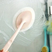 1個長柄海綿清潔刷,適用於浴缸和泳池,高效耐用的浴室清潔工具,浴室配件 - 粉色 - 查看 3