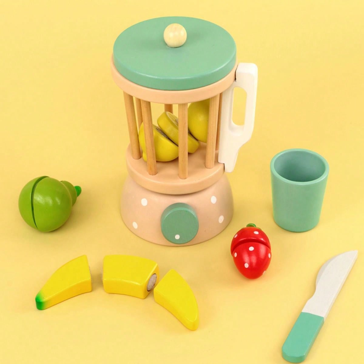 Children'S Miniature Play Kitchen Toy, Juicer Machine Replica In Wooden