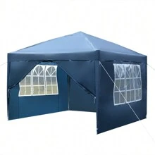 3 X 3m Two Doors & Two Windows Practical Waterproof Right-Angle Folding Tent Blue - Blue - View 5