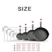 9cm Cast Iron Pan, Non-Stick Flat Bottom Frying Pan Suitable For Home Use, With A Set Of Vintage Style Cooking Tools - 9 cm Diameter Pot - View 2