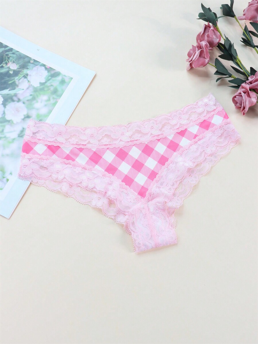 5pcs Sexy Cute Bikinis Panties Set, Women'S Valentine'S Day Imitates