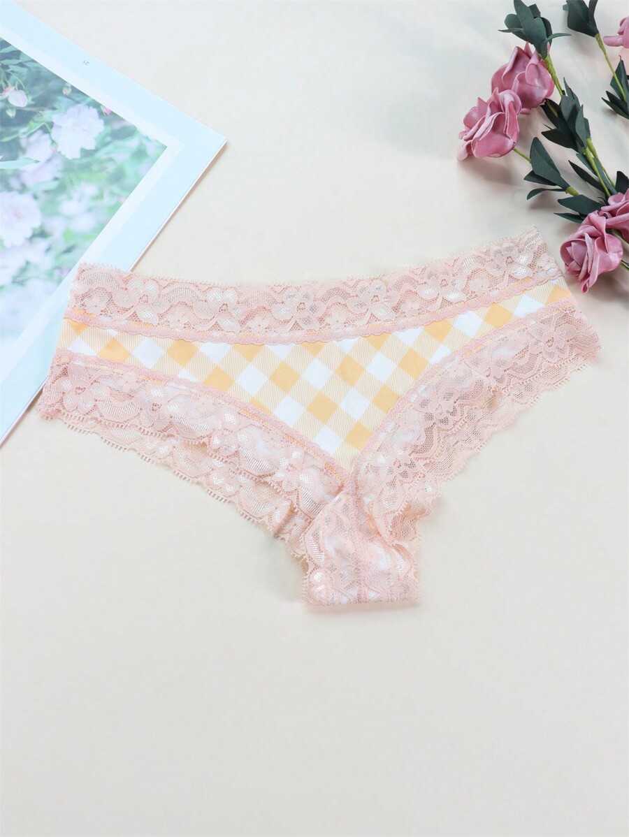 5pcs Sexy Cute Bikinis Panties Set, Women'S Valentine'S Day Imitates