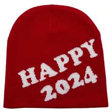 1頂 2024年男女皆宜的彩色y2k針織圖案無邊帽,保暖的嘻哈街頭風格戶外運動蓋頭帽,適宜日常穿戴 - 墨綠色 - 查看 10