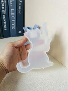 1個貓型蠟燭支架,矽膠模具,帶香味,可裝飾水泥、樹脂、黏土等材料 - ZT-24-mold - 查看 7