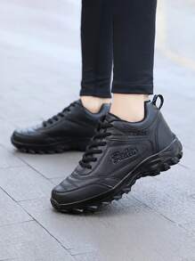2024 New Style 's Leather Waterproof Windproof Slip-Resistant Comfortable Casual Sports Shoes - Black - View 2